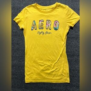 Aeropostale Classic crew Yellow Tee